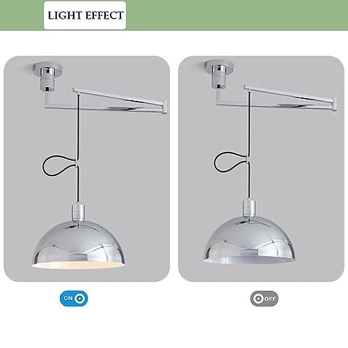 Industrial Pendant Light Fixture (Chrome)