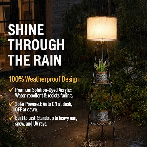 2 Pack Solar Lights with 2 (46" (2-Tier) 2 Pack)