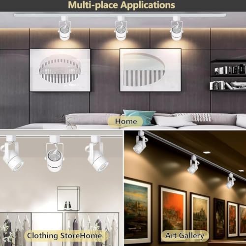 Track Lighting Heads with GU10 3CCT Adjustable White 12 Lights (White)