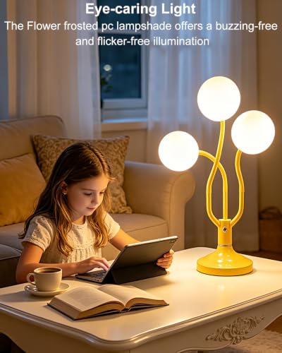 Yellow Globe Table Lamp Dimmable Magic DIY Arms G9 Bulbs Included (10-Yellow-Globe-3U-Magic DIY Arms)