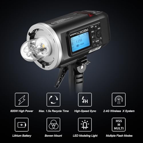 AD600BM Series Bowens Mount 600Ws Led Video Light High Speed Sync Outdoor Studio Flash Strobe with 2.4G Wireless X System