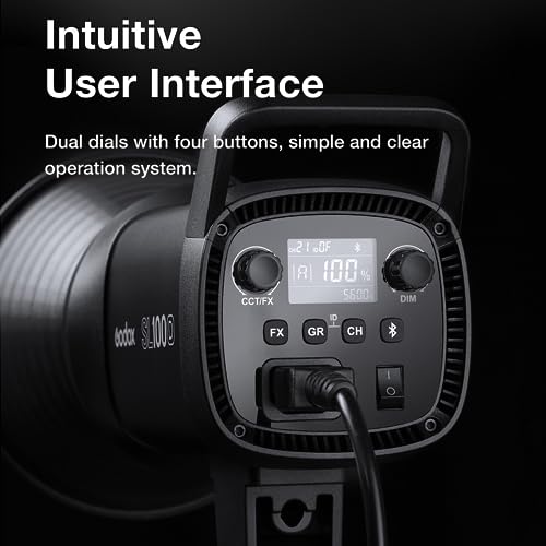 SL100Bi 2 Light Kit 100W Continuous LED Video Light bowens mount photography lighting with Softbox Light stand for video recording