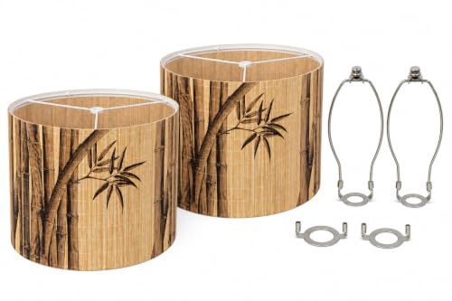Soft bamboo lampshade for table & floor lamps