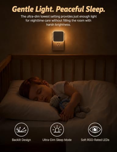 Plug in Motion Sensor Night Light (Blue)