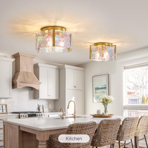 Drum Glass Ceiling Light
