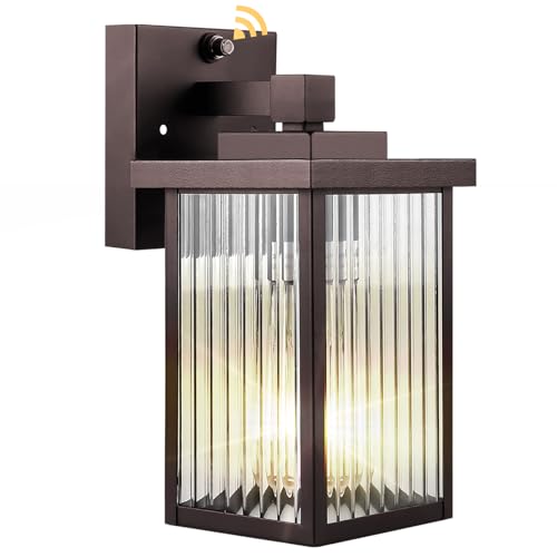 Bronze Dusk to Dawn Wall Mount Porch Lights (Oil-Rubbed Bronze / 10.6''-1 Pack)