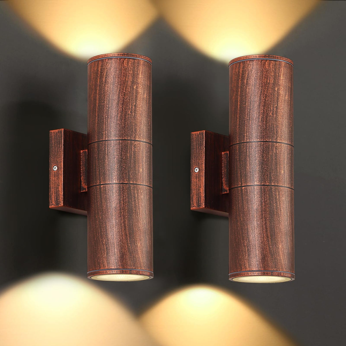 Outdoor Wall Lights 2 Packs (Copper)