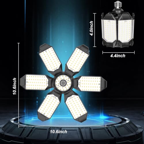 Led Garage Lights Bulb 1 Pack 200W Bright Rotatable Ceiling Led Shop Lights (1 PACK Rotatable Garage Lights)