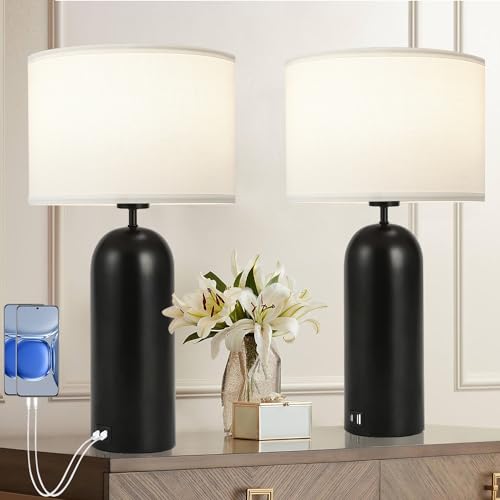 Round Table Lamp Set of 2