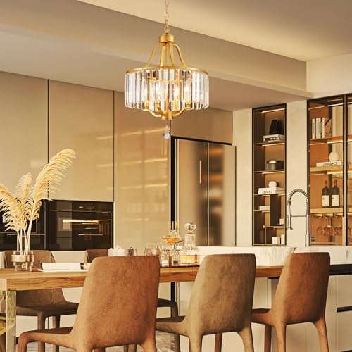 Gold Crystal Chandeliers for Dining Room (169-Gold)