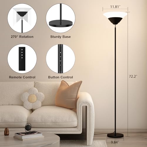 Floor Lamps for Living Room (Black)