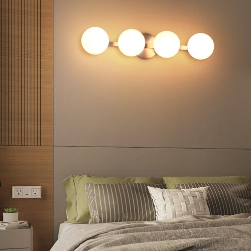 Bathroom Vanity Light Fixtures (Brushed Nickel / 4-Light)