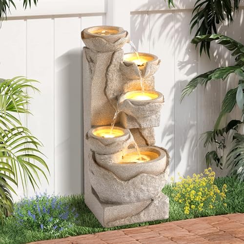 4 Tier Outdoor Indoor Water Feature Fountain