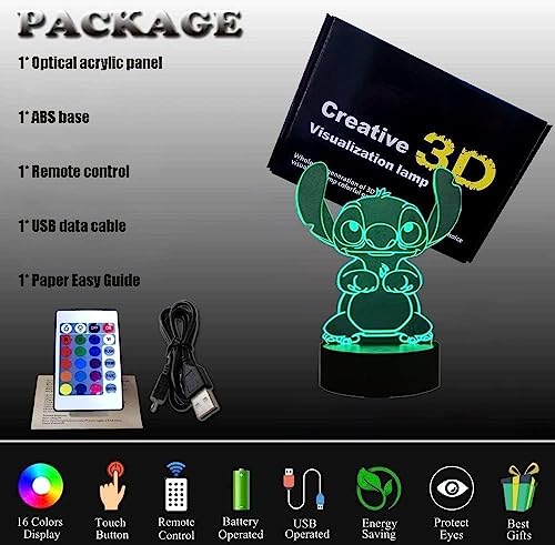 3D Illusion Night Light (Blue)