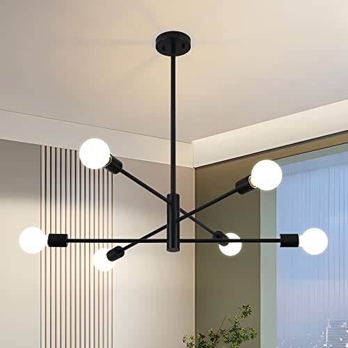 Black Sputnik Chandeliers for Dining Room
