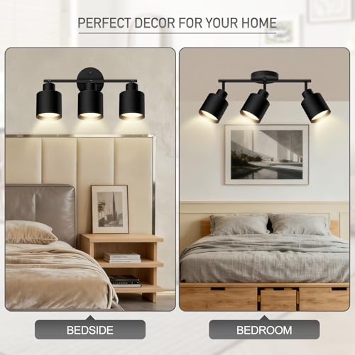 3 Light Led Track Lighting (3 light Black)