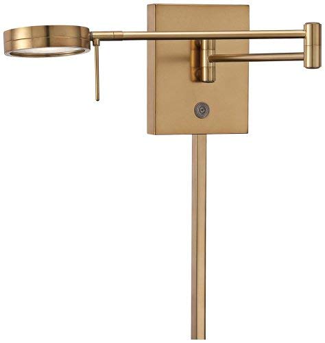 P4308 248 George's Reading Room LED Swing Arm Wall Lamp (Honey Gold)