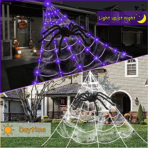 Spider Web Halloween Decoration Outdoor Lights