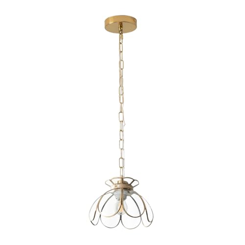 Brass Stained Glass Pendant Light