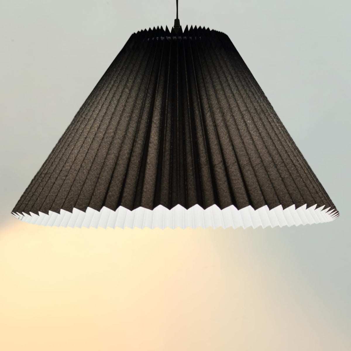 Extra Large Pleated Lamp Shade (Black2 / 21.5in-1 PCS)