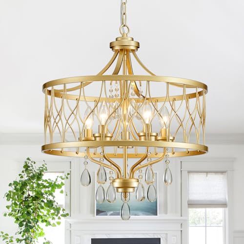 Farmhouse Crystal Ceiling Light Fixture
