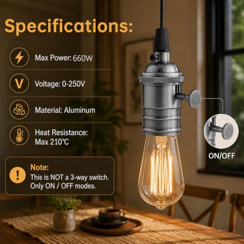 Black Lamp Socket (Black)