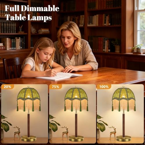 Victorian Gold Table Lamp for Living Room Bedroom (A)
