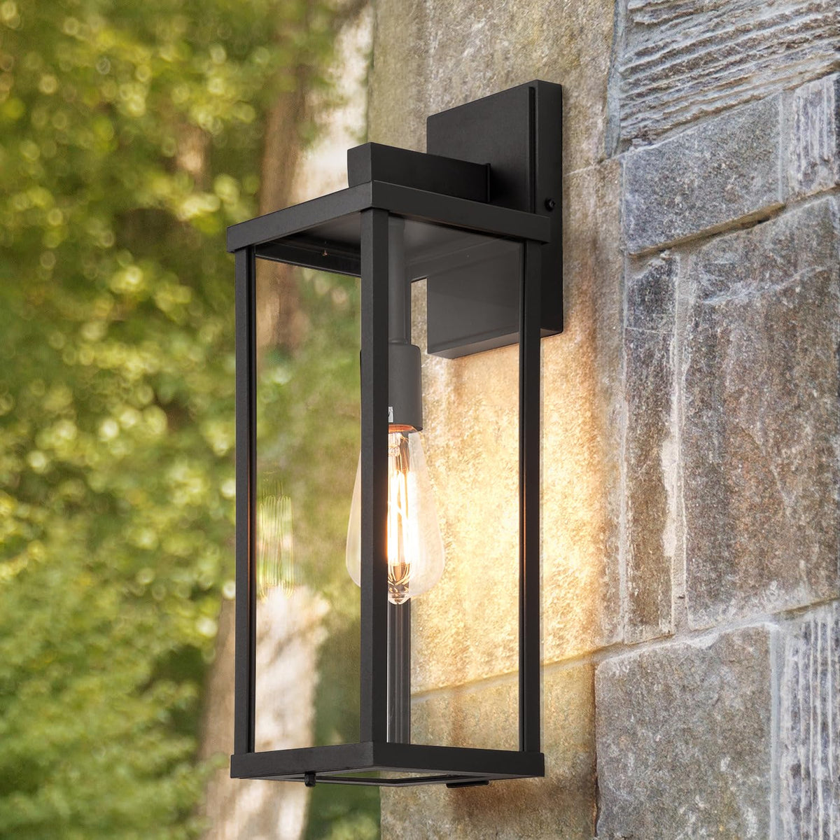 18" Outdoor Wall Sconce (Matte Black / 18-inch)
