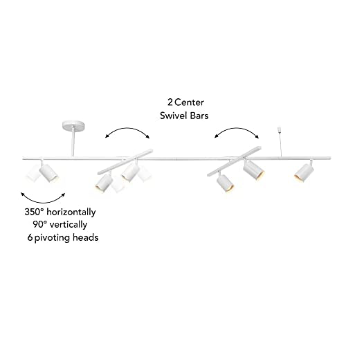 West 64" 6 Light Track Lighting (Matte White, West)