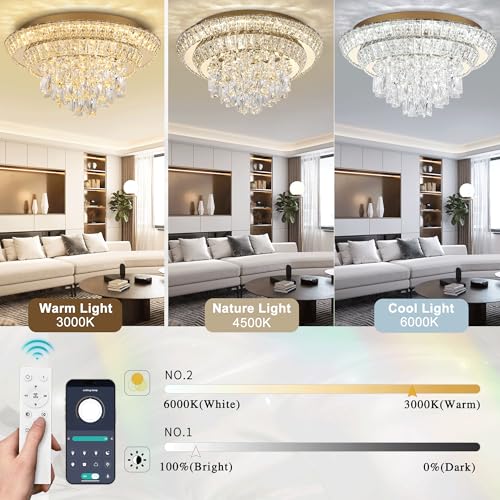Crystal Chandeliers with Remote and APP Control