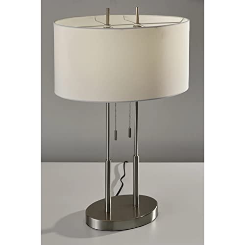 4015 22 Duet 27" Table Lamp (Satin Steel / Table Lamp)