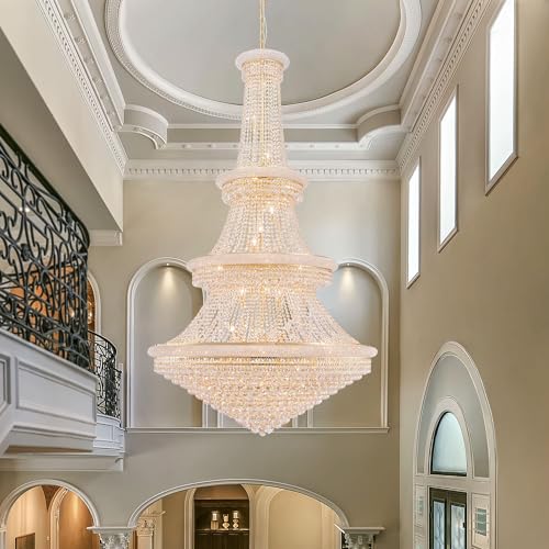 Extra Large High Ceiling Chandelier (Gold / D47")