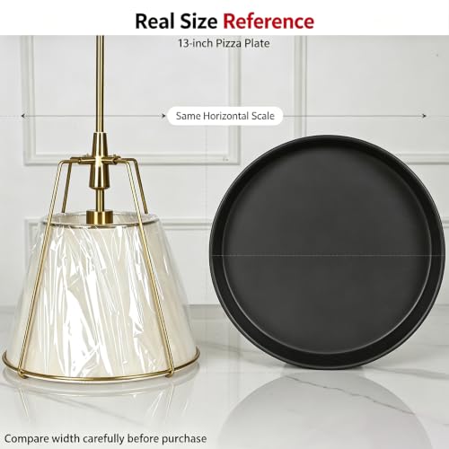 Modern Pendant Light Fixtures with 12" White Linen Fabric Shade