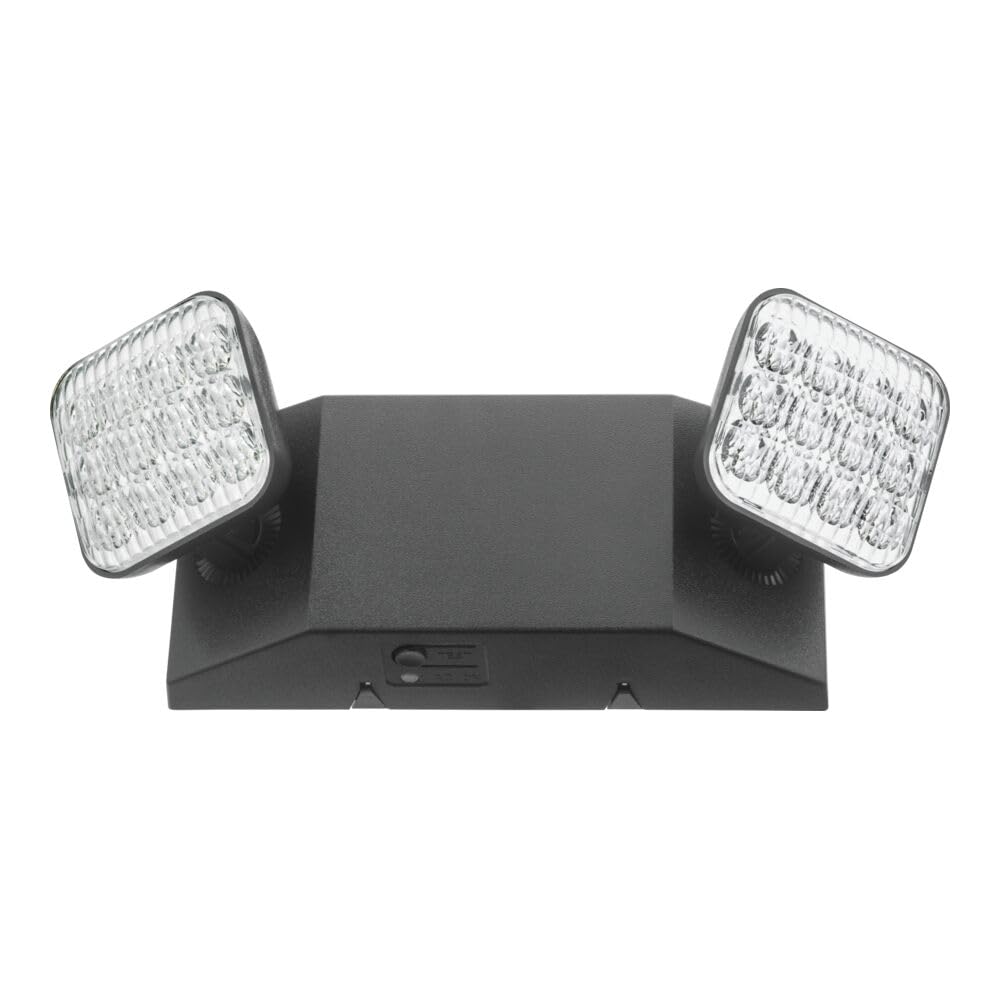 Basics LED Emergency Light (Generation 3 (Black, 1-Pack) / Square Lamp (MVOLT))