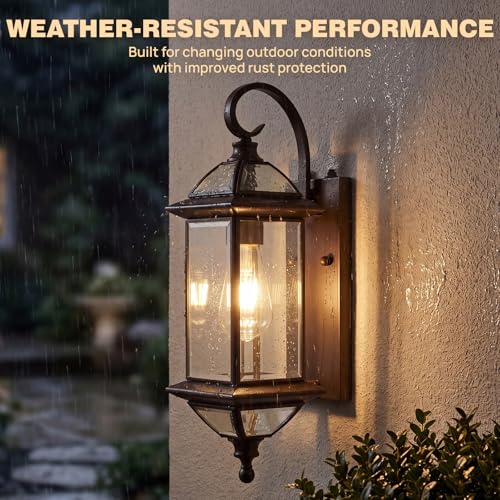 Solid Copper Dusk to Dawn Outdoor Wall Lighting (Bronze / 18.5''H)