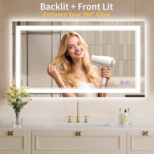 24"x42" LED Bathroom Mirror with Lights (24"L x 42"W)