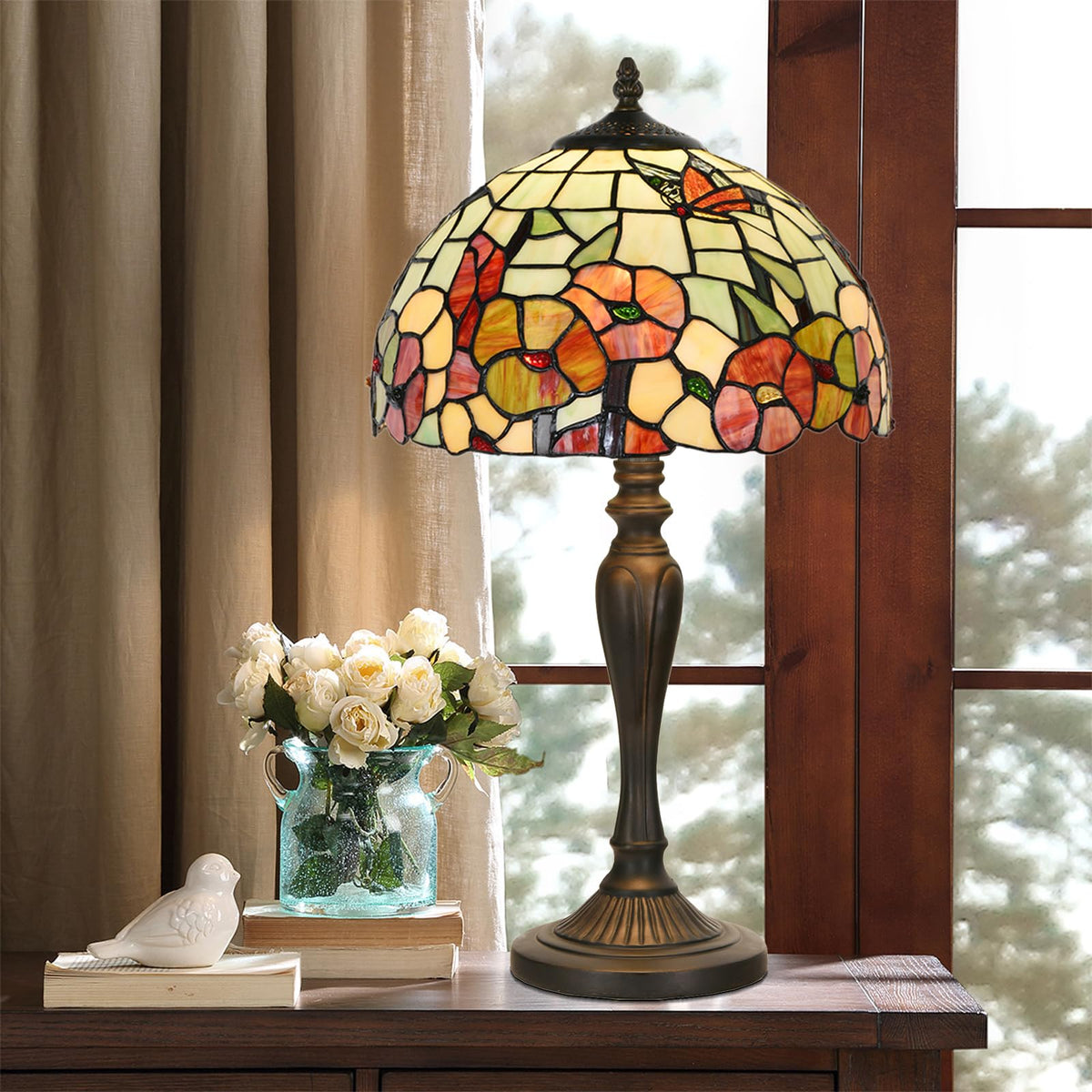 TL0002 Tiffany Style Table Lamp 21.5" High Blossoming (Blossoming)