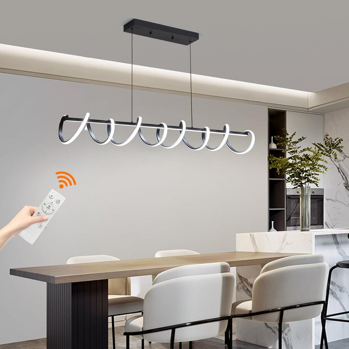 Modern Design Dimmable Desk Linear Pendant Light (H / 47IN)