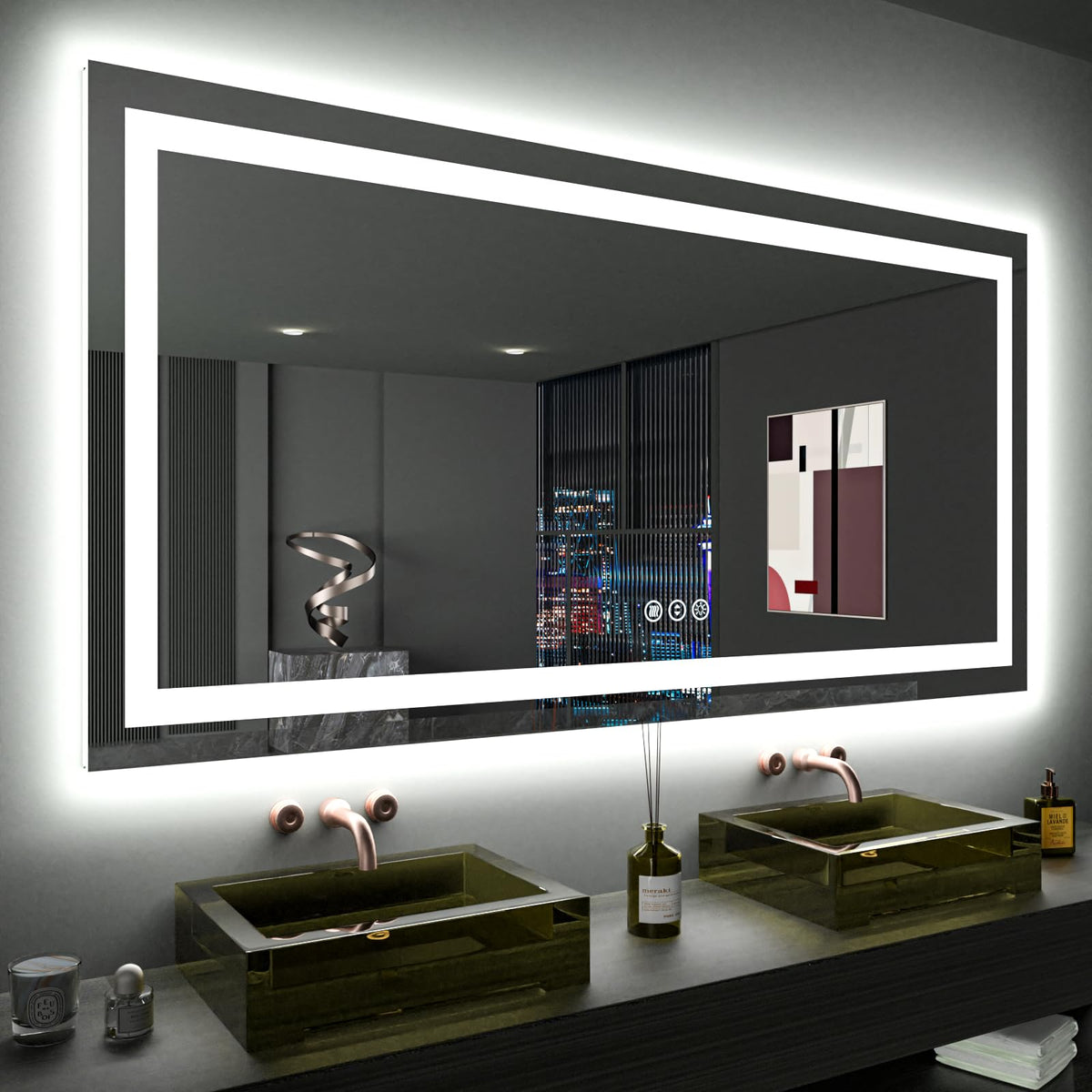 60"X36" LED Bathroom Mirror with Lights (Led / 36"L x 60"W)