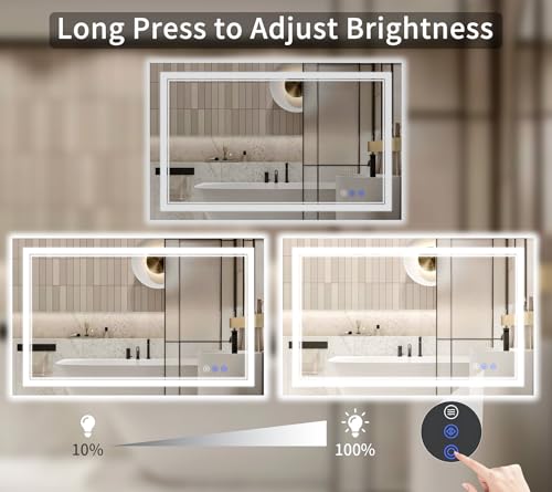 40"x48" LED Bathroom Mirror with Lights (40"L x 48"W)