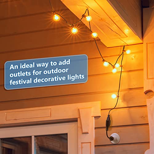 4pcs 3 Outlet Light Socket Adapter (Black)