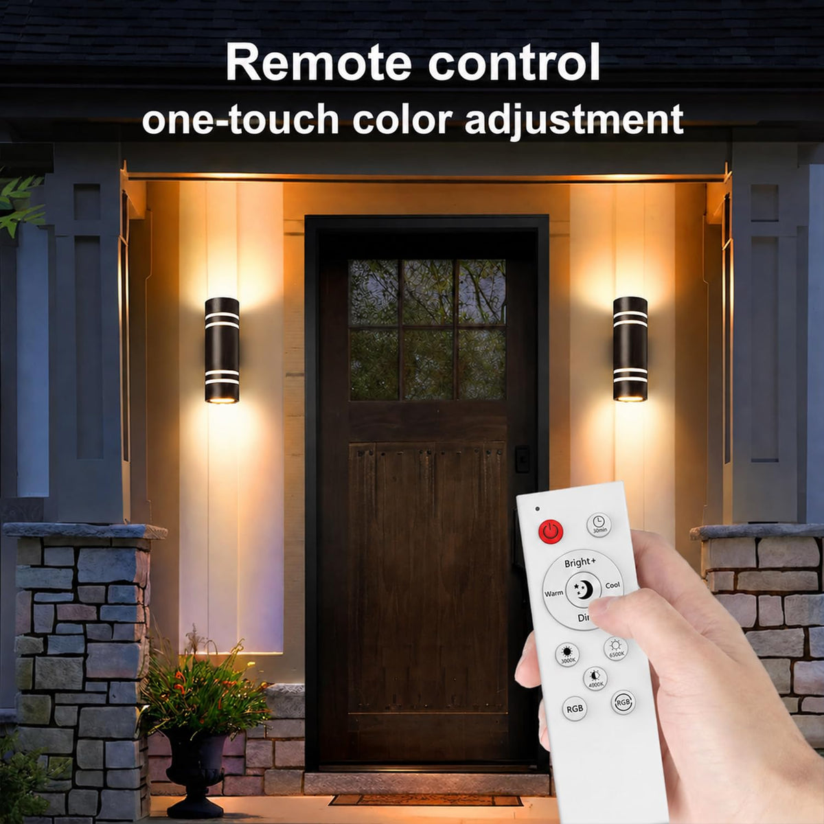 Outdoor Wall Lights (Black-C)
