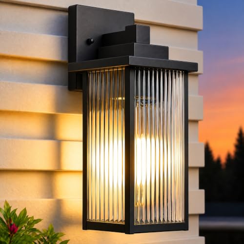 18" Matte Black Outdoor Wall Light (Black / 18''-1 Pack)