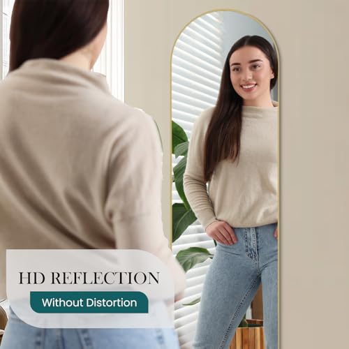 Arched Full Length Floor Mirror (Gold-arched / 59"L x 15.8"W)
