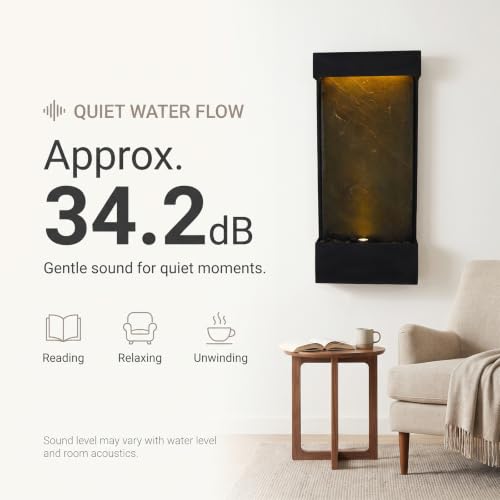 39.57" H Outdoor Indoor Waterfall Fountain with LED Lights