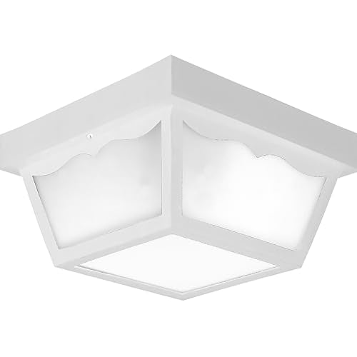 10.25" 2 Light Flush Mount Light (White / 10.25-Inch Diameter x 5.5-Inch Height / 2-Light)