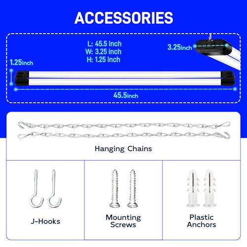4FT 60W LED Shop Light (Black / 60w)