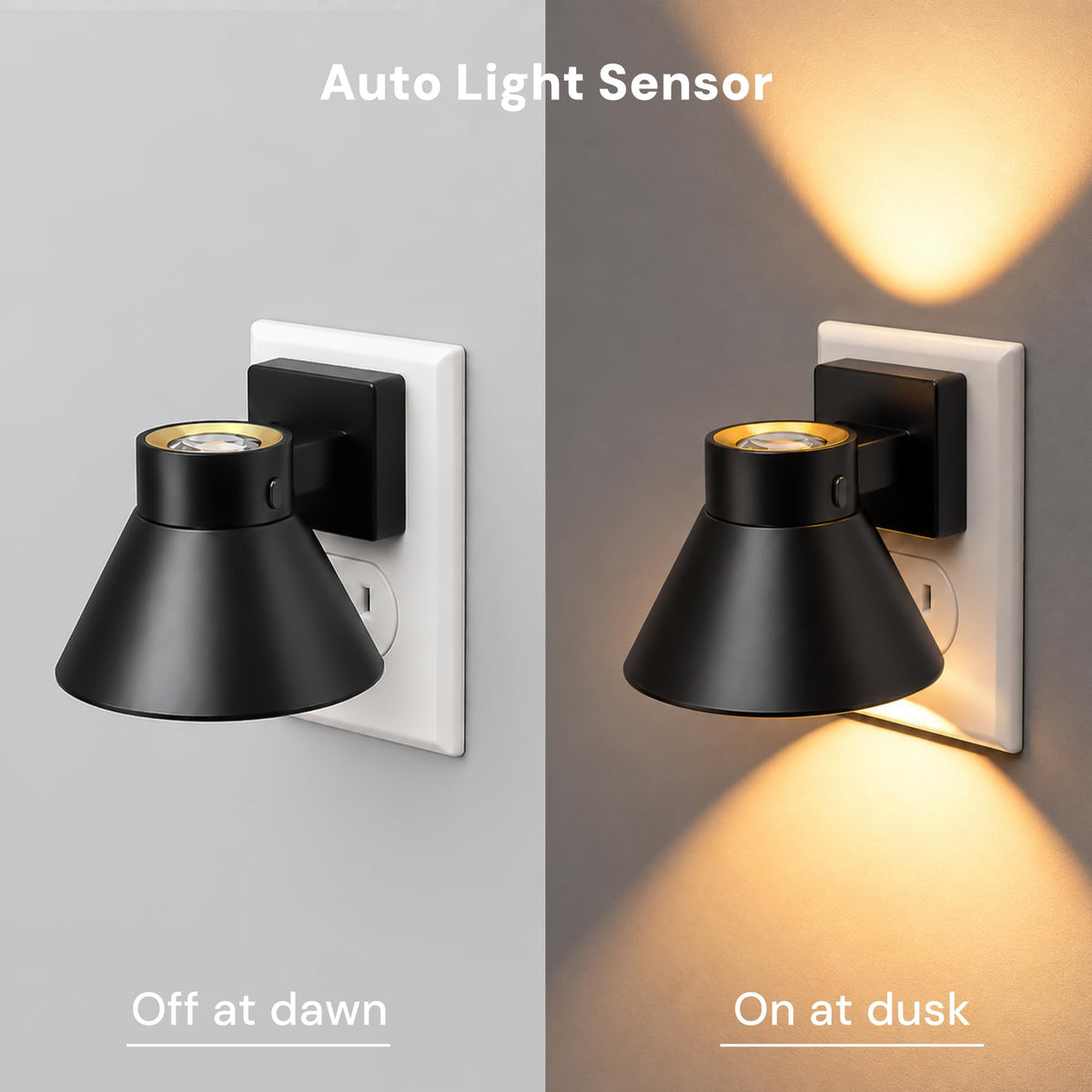 Projector Night Light Plug in (Black / 1 Pack)