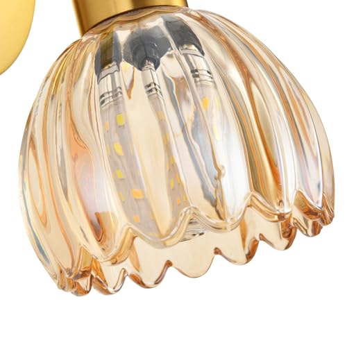 Wall Sconces Vintage Fixture Light (Tulip Amber / 2 PACK)