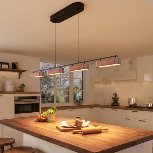 50.2" Kitchen Island Lights (50.2 in - Large Plate / Walnut)